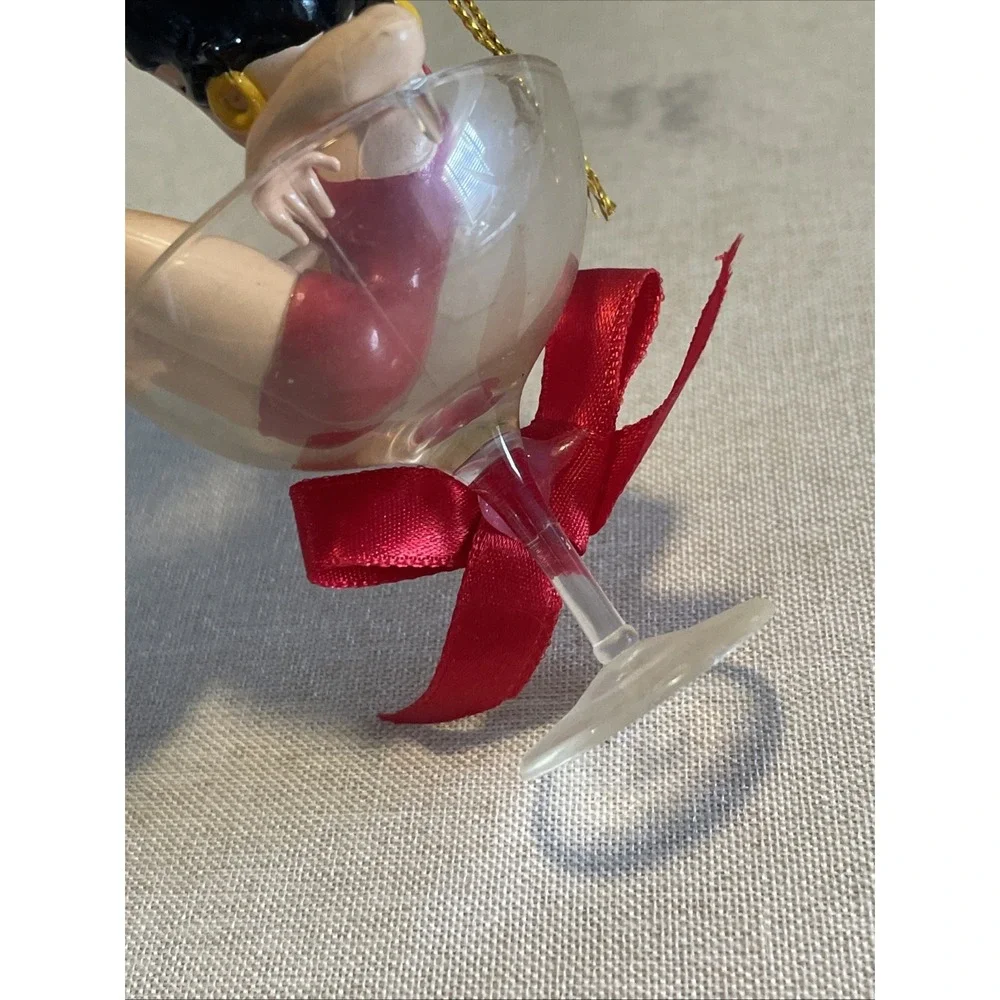 Vintage Betty Boop Martini Glass Ornament Flirty Retro Pin-Up Holiday‎ Decor